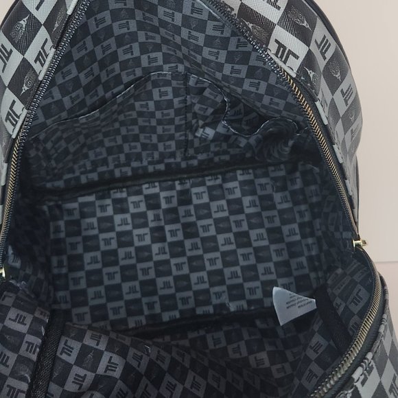 London Fog Hasley Signature Backpack, Black/Gray - Medium Size, NWT main image 5